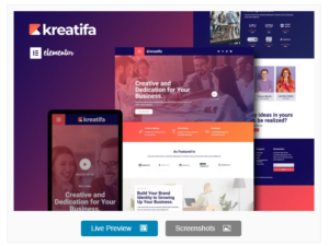 Kreatifa - Creative Digital Agency Elementor Template Kit