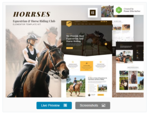 Horrses – Equestrian & Horse Riding Club Elementor Template Kit