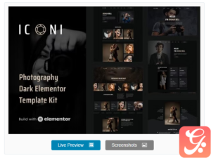 Iconi - Photography & Portfolio Elementor Template Kit