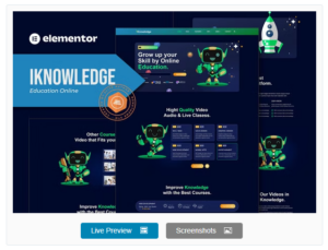 iKnowledge - Education Online & Learning Platform Elementor Template Kit