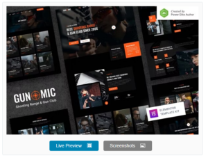 Gunomic – Shooting Range & Gun Club Elementor Template Kit