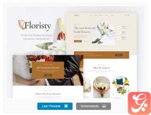 Floristy - Florist & Flower Boutique Elementor Template Kit