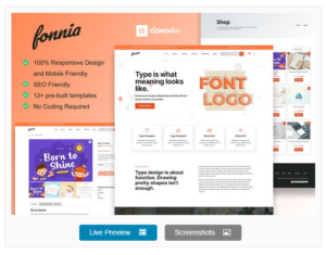 Fonnia - Digital Product Store Elementor Template Kit