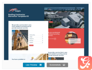 Gogos - Roofing Contractor Elementor Template Kit