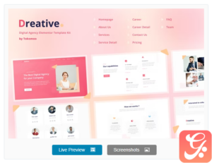 Dreative | Digital Agency Elementor Template Kit