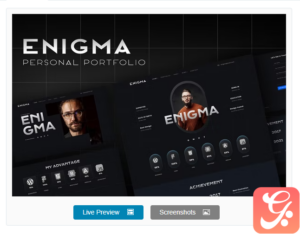 Enigma - Personal Portfolio Elementor Template Kit