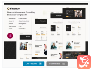 Finanvo | Finance & Investment Consulting Elementor Template Kit