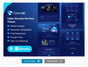 CyberJet - Web Security Elementor Template Kit