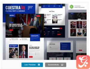 Coestra – Political Party & Candidate Elementor Template Kit
