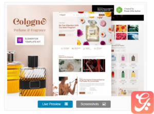 Cologne – Perfume & Fragrance Elementor Template Kit