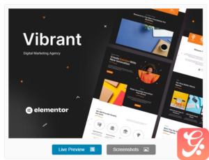Vibrant - Digital Agency Elementor Template Kit