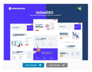 UnitedSEO - SEO and Digital Marketing Agency Elementor Template Kit
