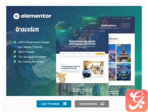 Travelen - Travel & Tour Agency Elementor Pro Template Kit
