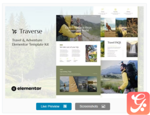 Traverse - Travel & Tour Agency Elementor Template Kit
