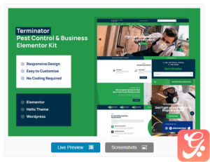 Terminator - Business & Pest Control Elementor Pro Template Kit