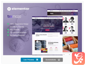 Texmazo - Textile & Garment Industry Elementor Template Kit