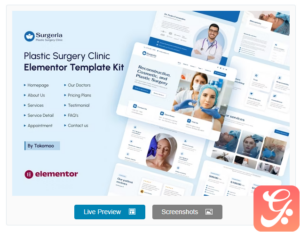 Surgeria - Plastic Surgery Clinic Elementor Template Kit