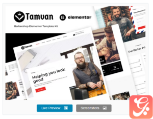 Tamvan - Barbershop Elementor Template Kit