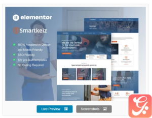Smartkeiz - Locksmith Service Elementor Template Kit