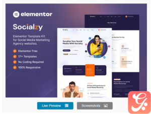 Socialzy – Social Media Marketing Agency Elementor Template Kit