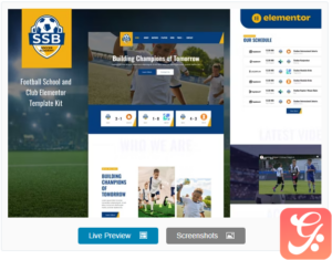 SSB - Football School & Club Elementor Template Kit