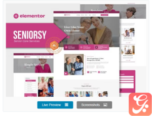 Seniorsy - Senior Care Services Elementor Template Kit