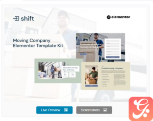 Shift - Moving Company Website Elementor Template Kit