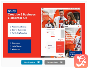 Shiny - Creative Business Agency Elementor Pro Template Kit