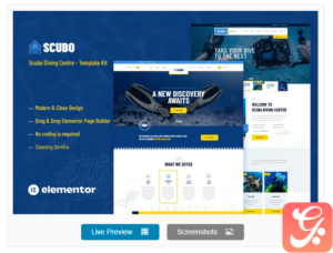 Scubo - Scuba Diving Centre Elementor Template Kit