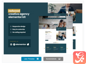 Redwood - Creative Agency Business Elementor Pro Template Kit
