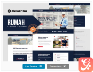 Rumah - Construction Theme Elementor Template Kit
