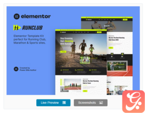 Runclub – Running Club, Marathon & Sports Elementor Template Kit