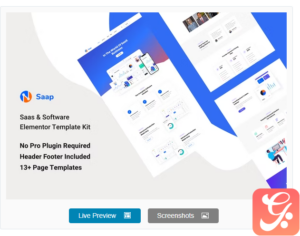 Saap - Saas & Software Elementor Template Kit