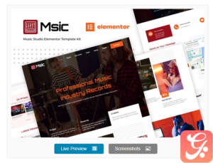 Msic - Music Studio Elementor Template Kit