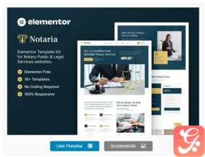 Notaria – Notary Public & Legal Services Elementor Template Kit