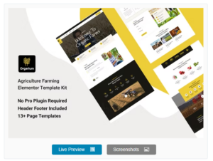 Orgarium - Agriculture Organic Farming Template Kit