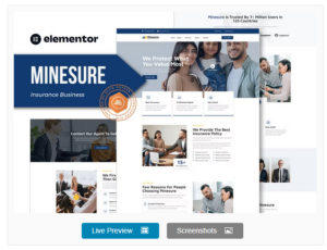 Minesure - Insurance Business Elementor Template Kit