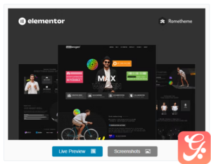 MAX - Content Creator Elementor Pro Full Site Template Kit
