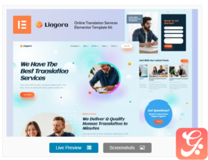 Lingora - Online Translation Services Elementor Template Kit