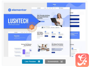 Lushtech - Startup & SaaS Elementor Pro Template Kit