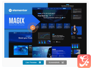 Magix - Saas & Tech Company Elementor Template Kit