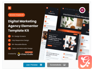Krono - Marketing Agency Elementor Template Kit