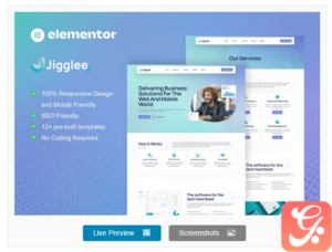 Jigglee - Tech Startup Business Elementor Template Kit