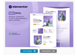 Keilvatel is a modern and clean Elementor Template Kit
