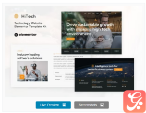HiTech - IT Solutions & Services Elementor Template Kit