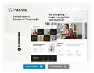 Intense - Creative Digital Agency Services Elementor Template Kit