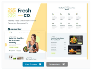 Freshco - Healthy Food & Nutrition Service Elementor Template Kit