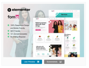 Fomie - Business Woman Elementor Template Kit