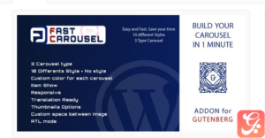Fast Carousel for Gutenberg – WordPress Plugin 1.0.0