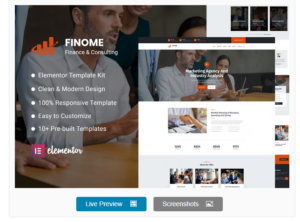 Finome - Finance & Business Elementor Template Kit